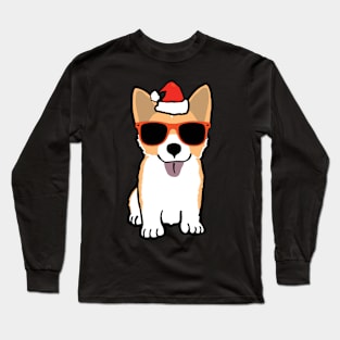 CORGI CHRISTMAS HAT Long Sleeve T-Shirt